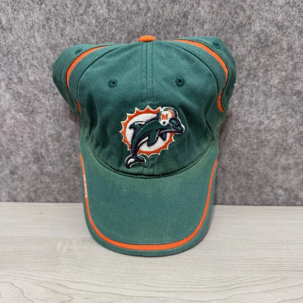 Vintage Reebok Miami Dolphins Youth Green Adjustable‎ Hat Cap NFL